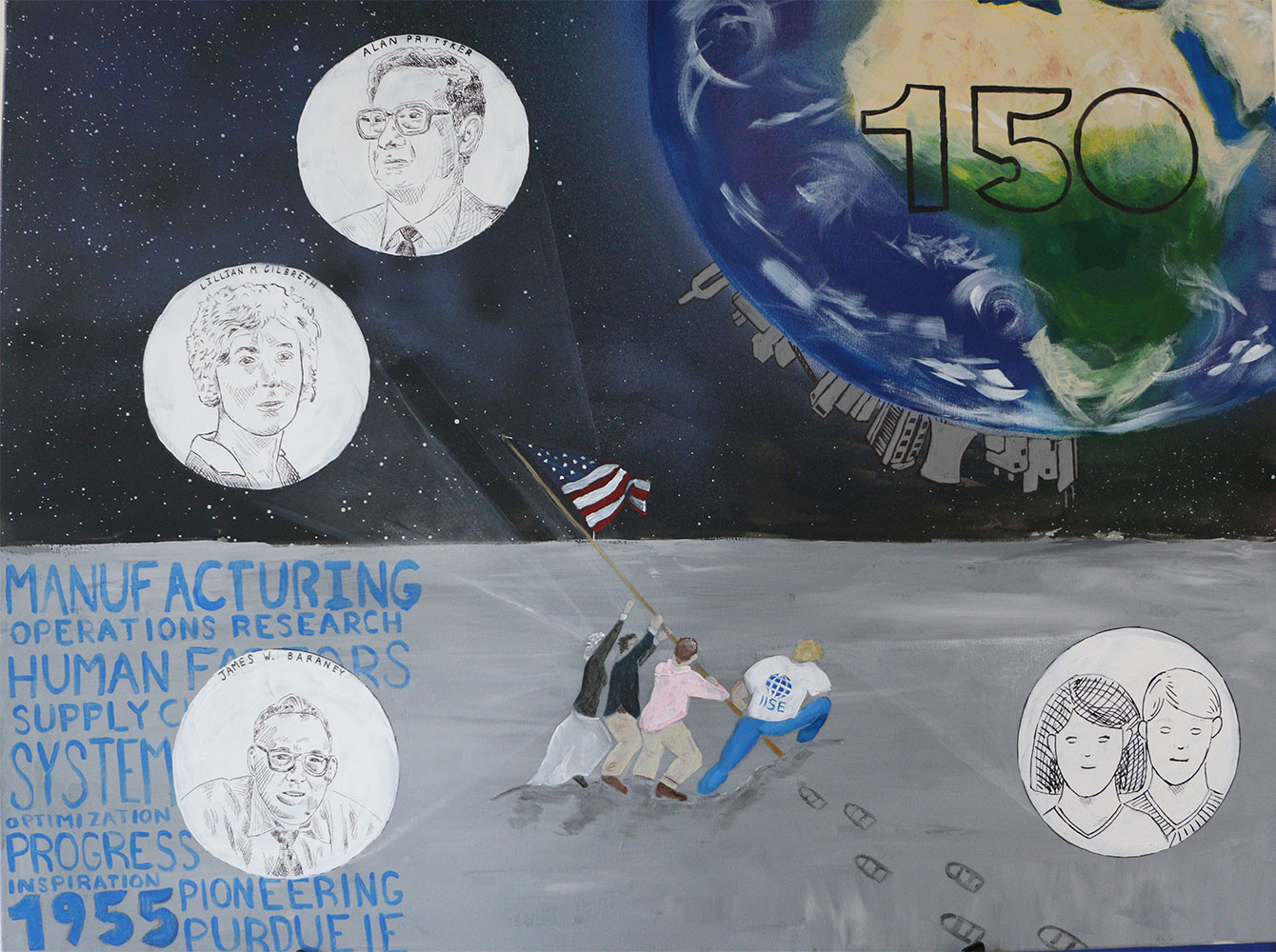 Painting 'Engineering 150 Years' by Patrick Stuff